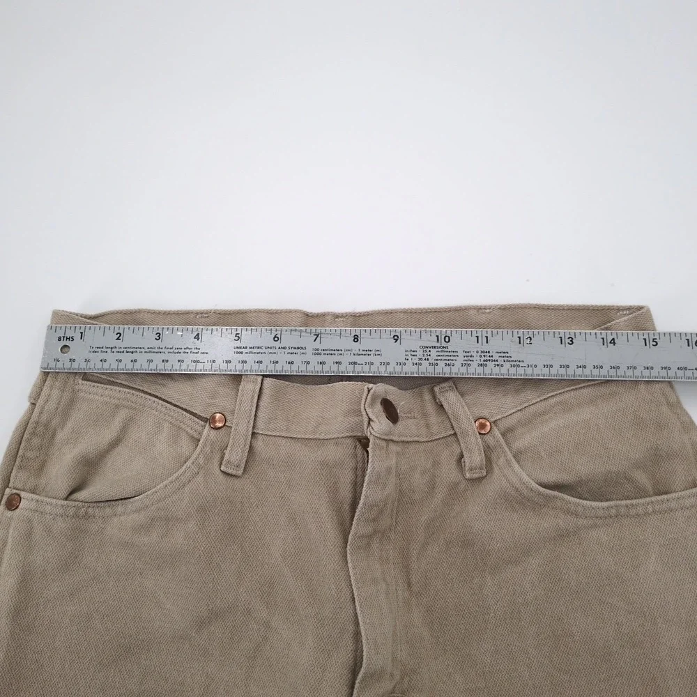 Wrangler Men's Regular Fit Denim Jeans Tan Beige Size 31x28 Casual Workwear